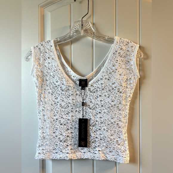 Salvage Tops - NWT Sauvage crop top coverup